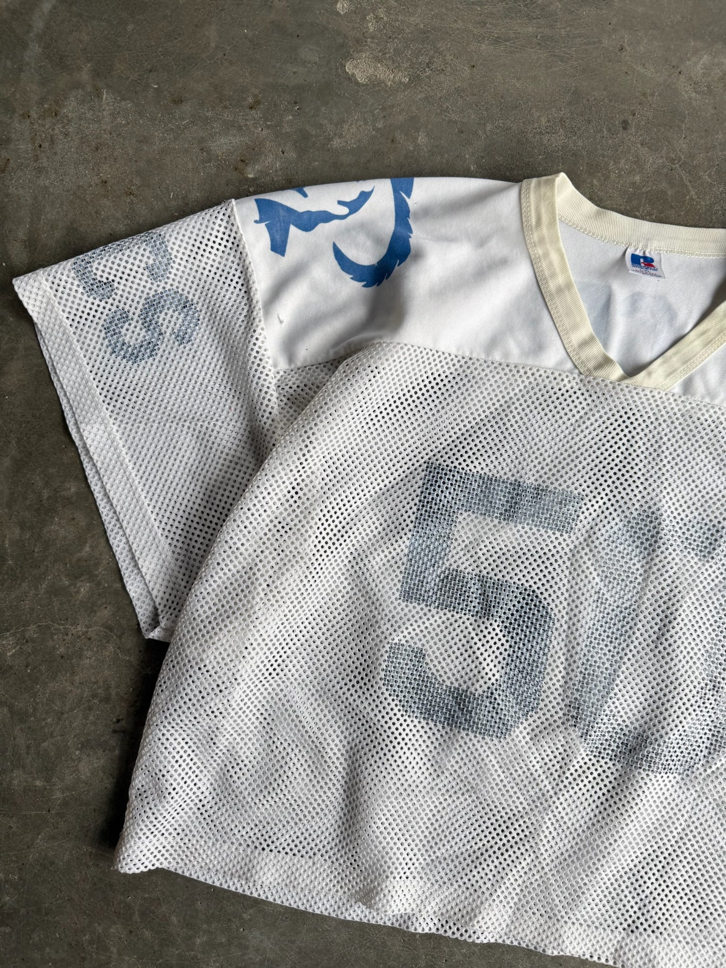 Vintage J Cruz Cropped White/Blue Jersey - XL