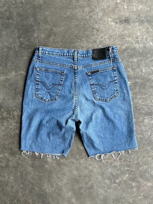 Vintage Dark Wash Harley Davidson Denim Shorts - 34