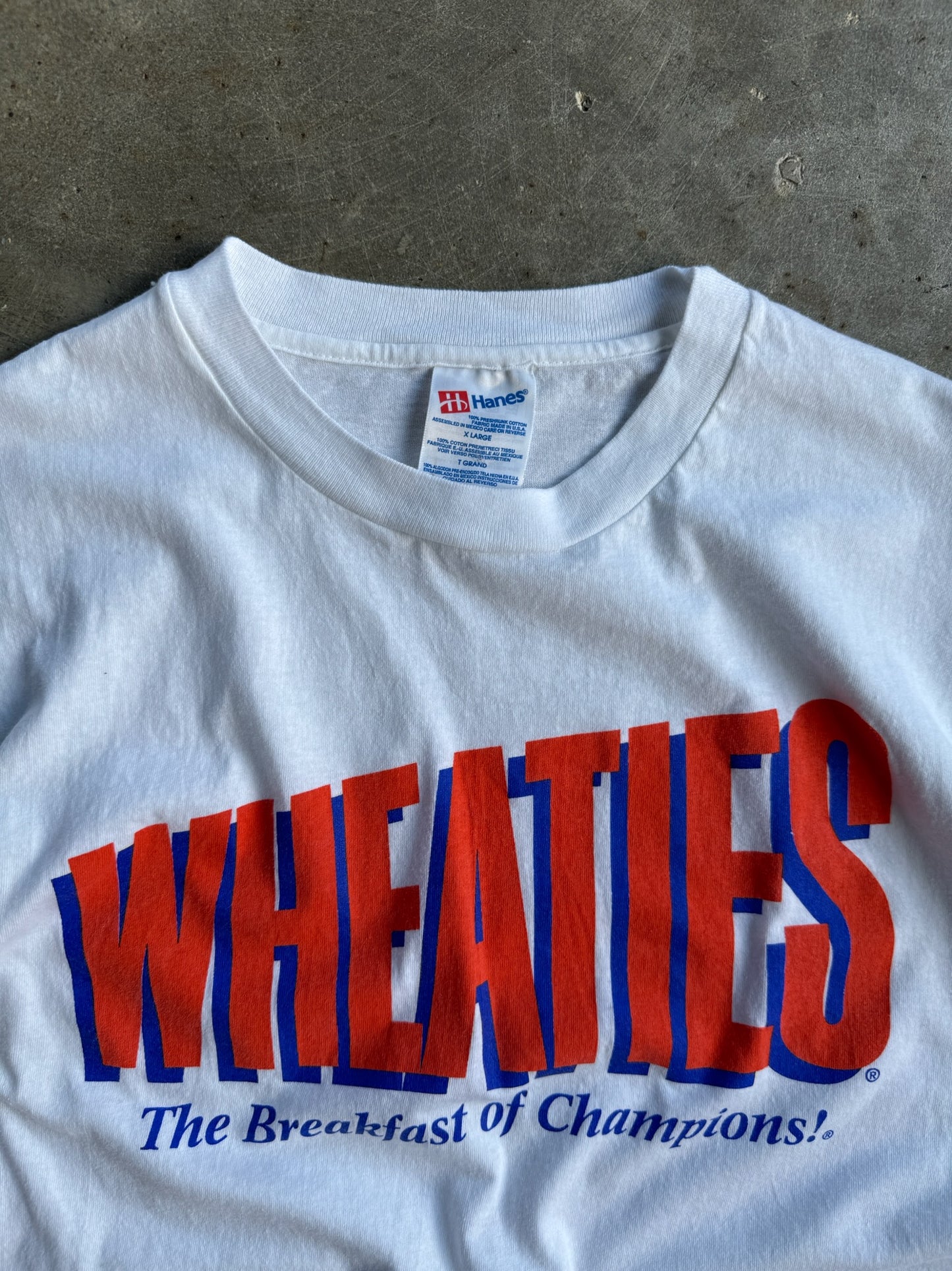 Vintage Wheaties Breakfast Of Champions Shirt - XL