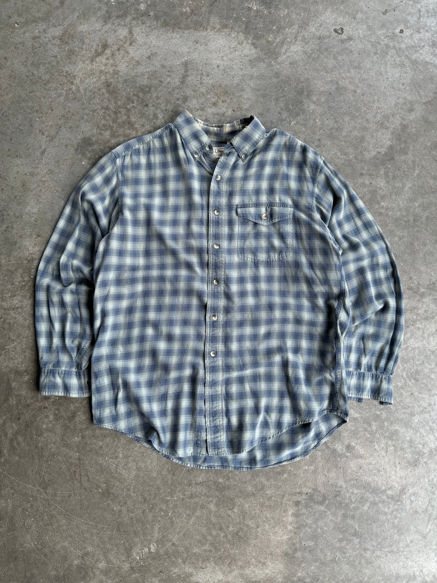 Vintage LL Bean Blue Flannel - M