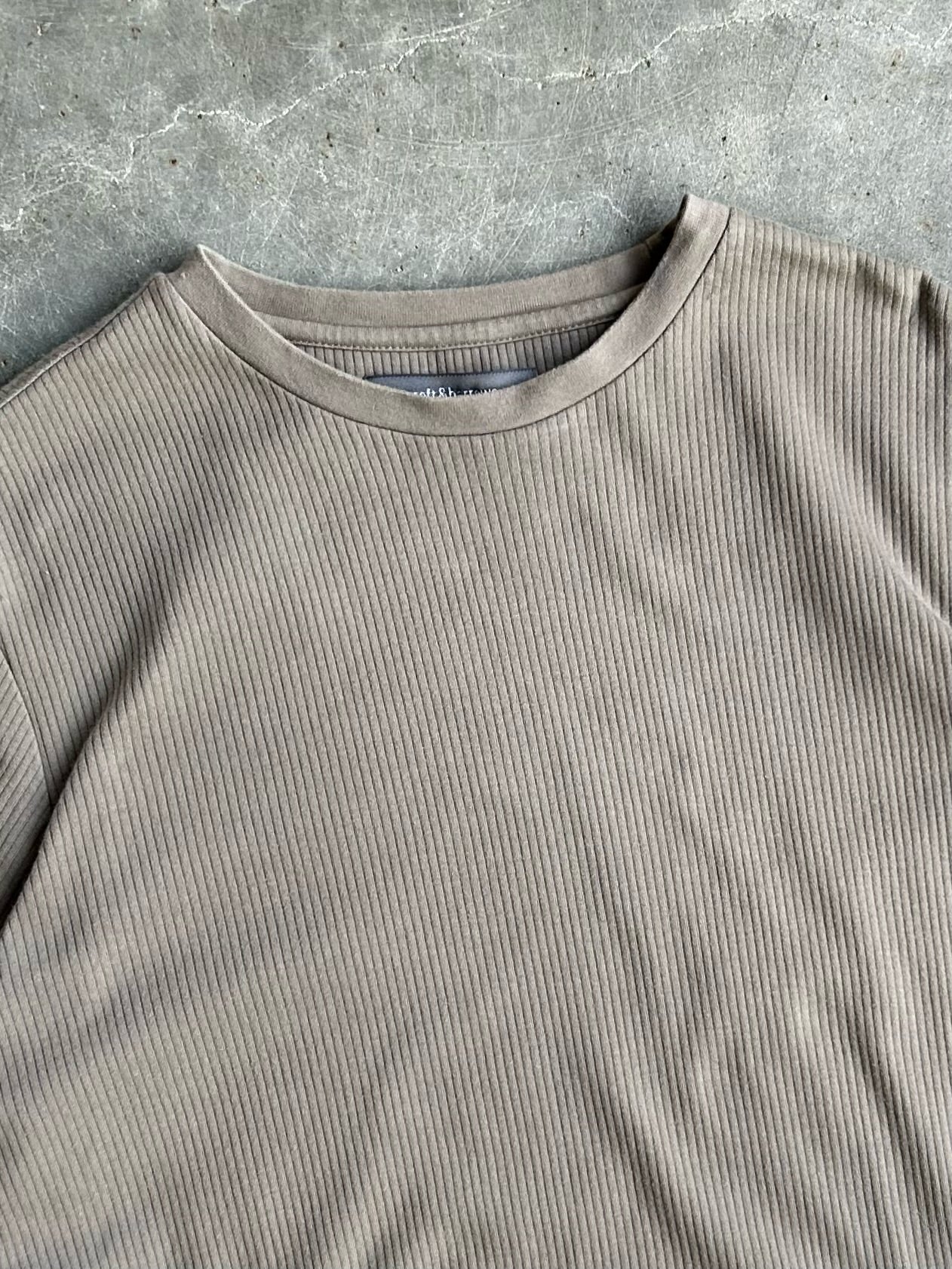 Vintage Light Brown Croft & Barrow Tee - L