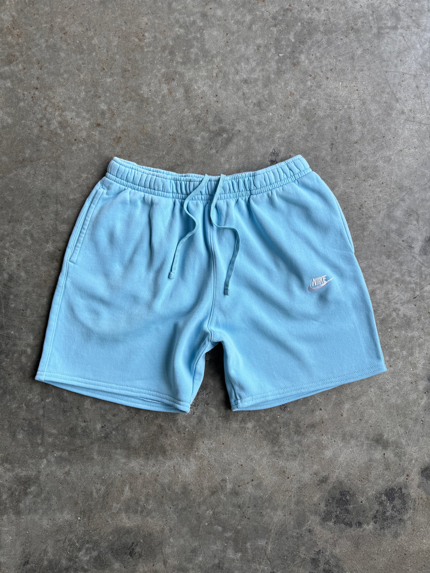 Reworked Light Blue Nike Shorts - XL