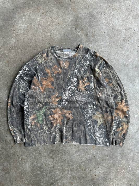 Vintage Jerzees Camo Long Sleeve Shirt - XL