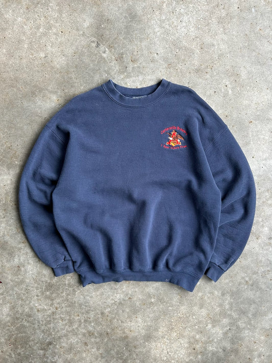 Vintage Navy Casterville Brewery Crew - XL