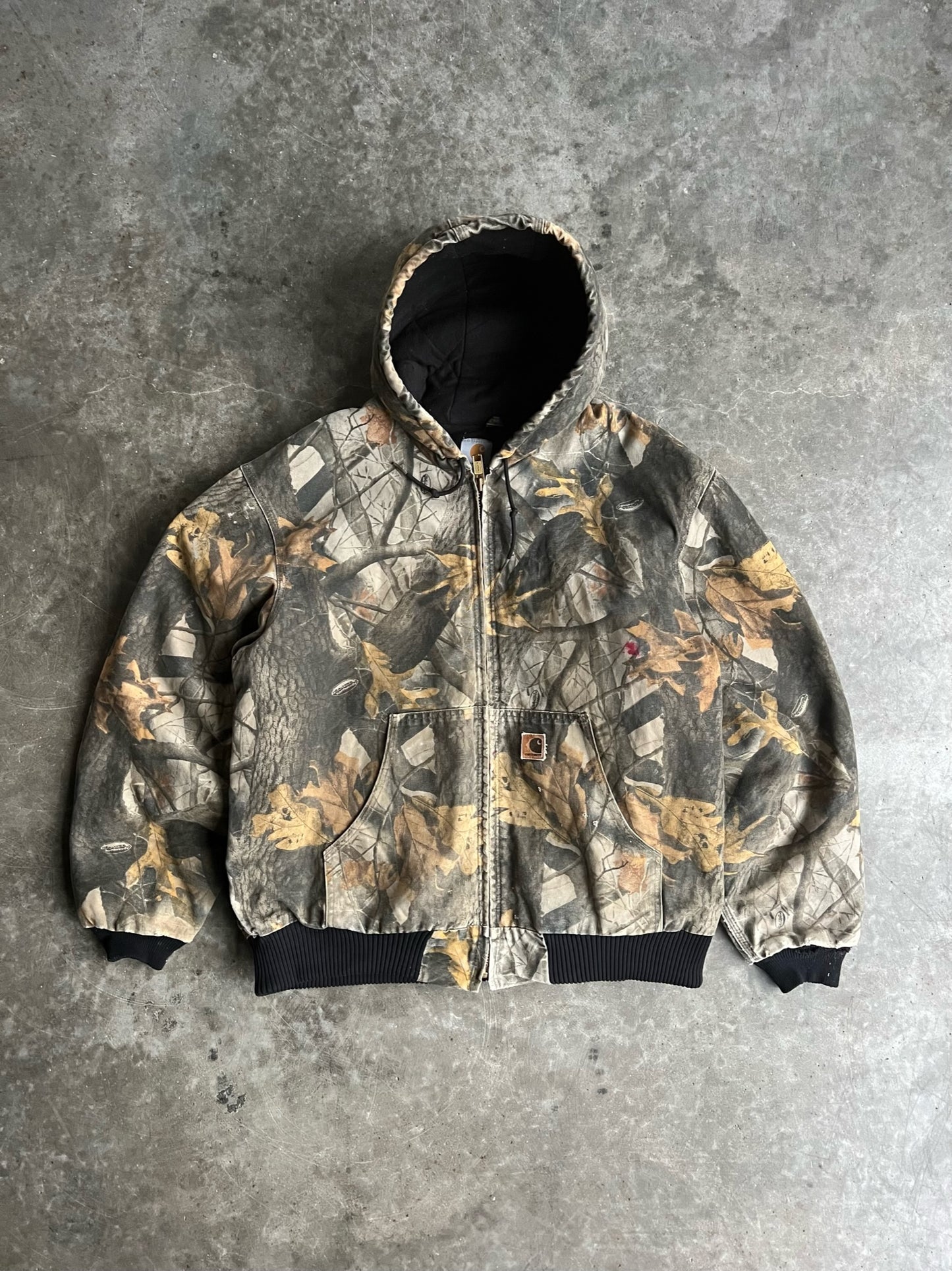 Vintage Camo Hooded Carhartt Jacket - XL