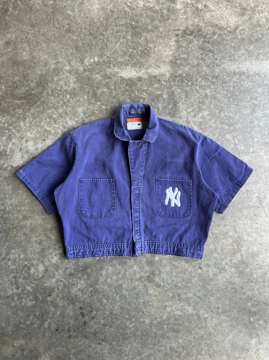 Vintage Cropped Yankees Button Up - M