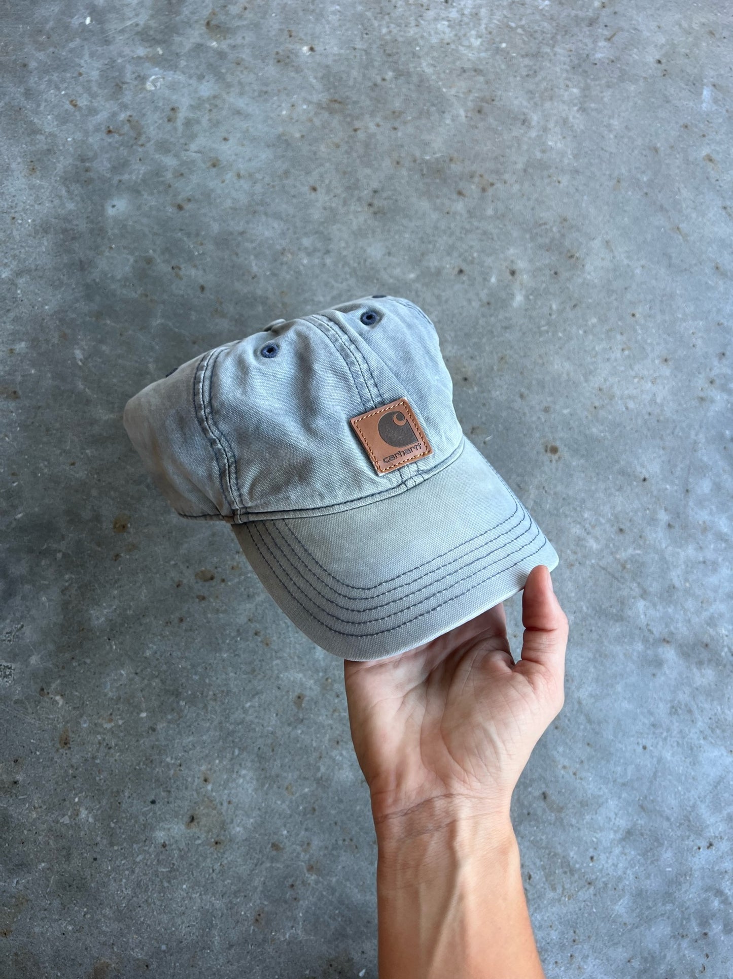 Vintage Faded Grey Cahartt Velcro Hat