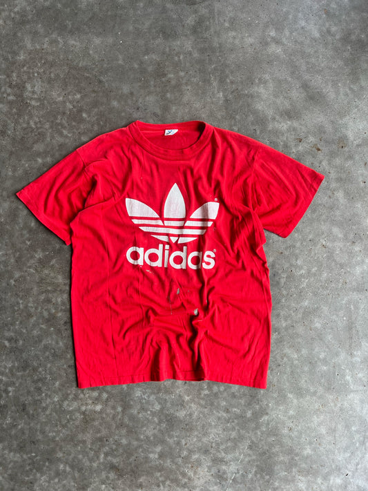 Vintage Red Adidas Logo Shirt - L