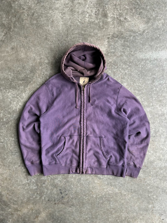 Vintage Purple Faded J Crew Zip Up - XL