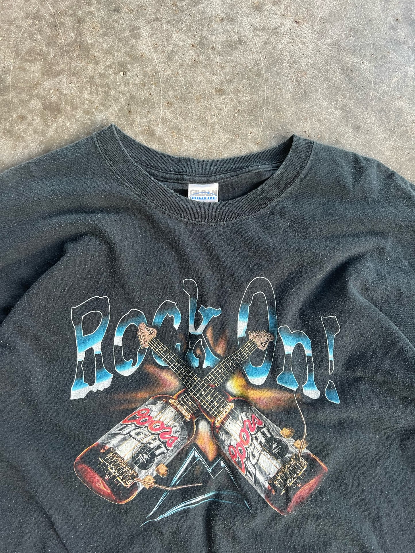 Vintage Black Rock On Coors Light Shirt - XL