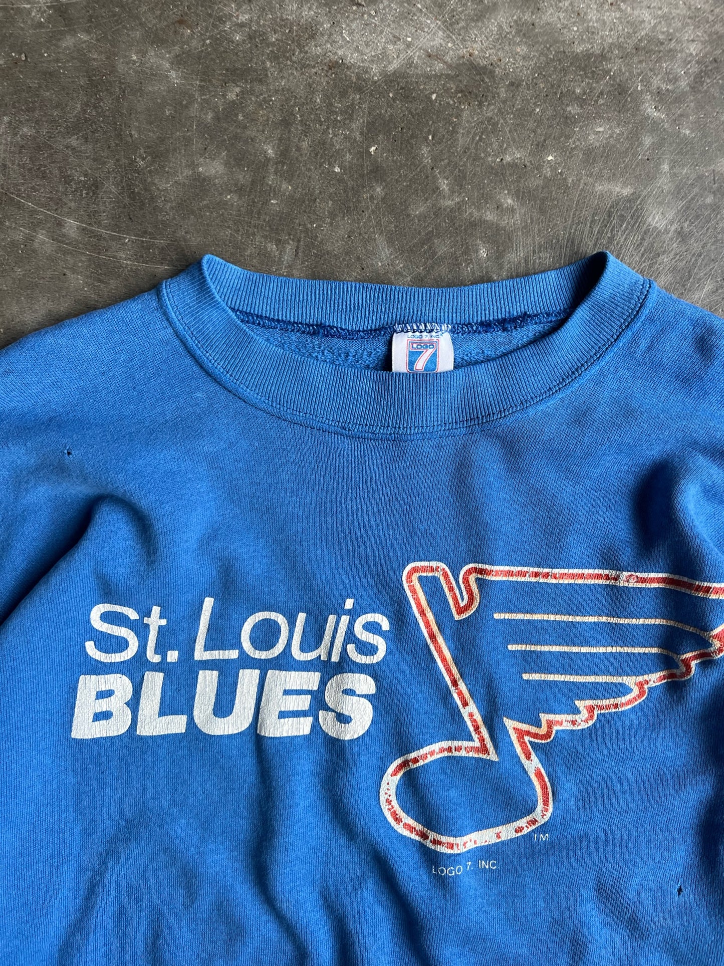 Vintage St Louis Blues Crew - L