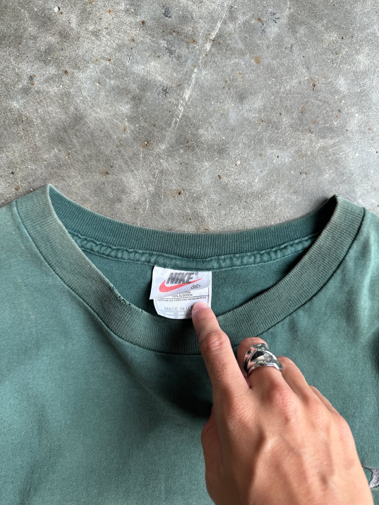 Vintage 90s Nike Green Shirt - XXL