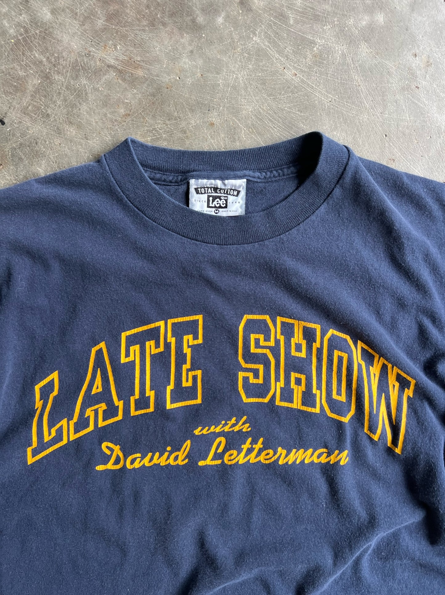 Vintage Navy Late Show With David Letterman Shirt - M