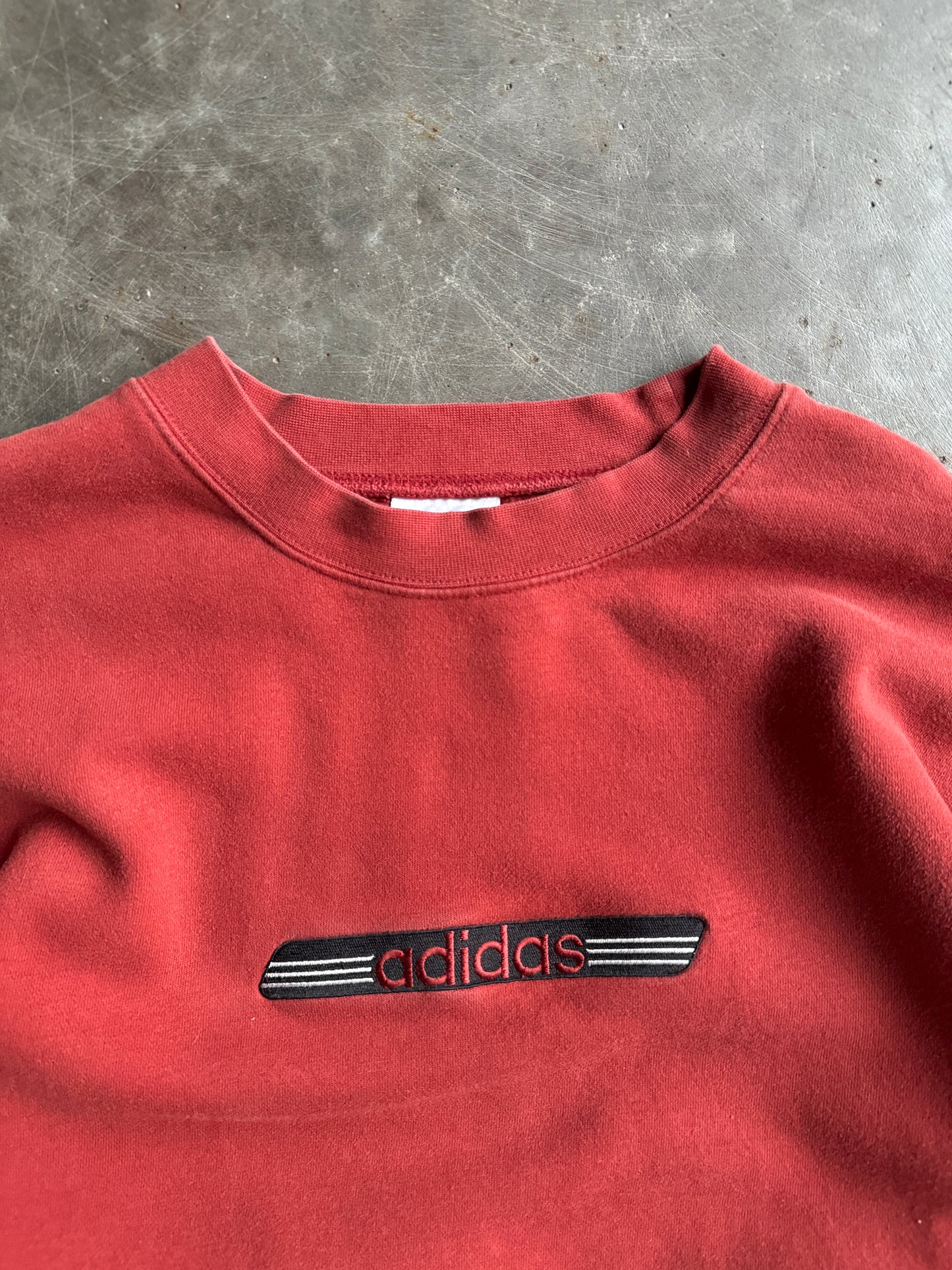 Vintage Adidas Spellout Crew - L