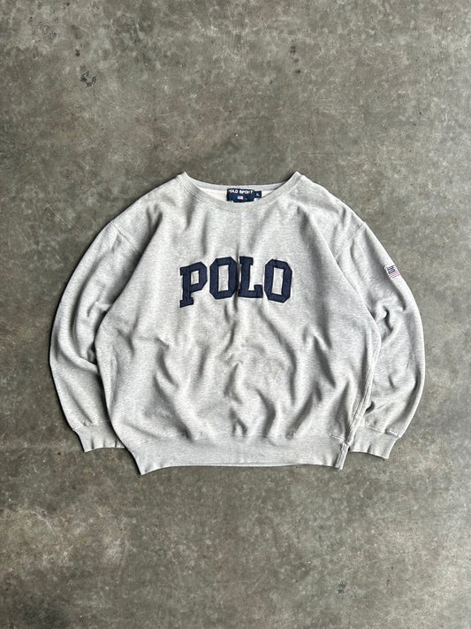 Vintage Grey Polo Crew - XL