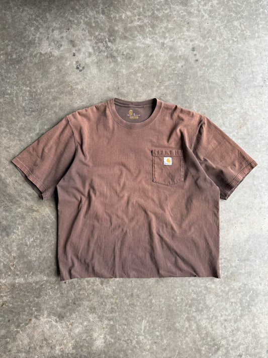 Vintage Brown Cropped Carhartt Shirt - XL