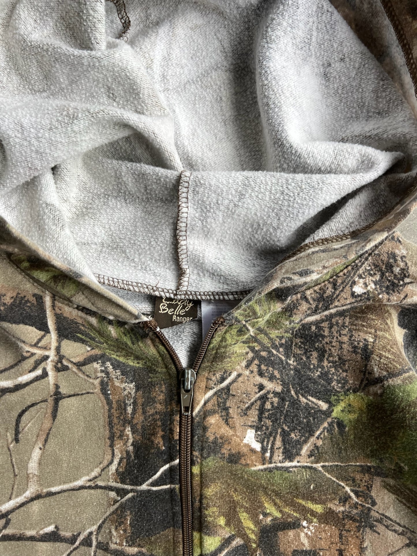 Vintage Camo Zip Up Hoodie - XL