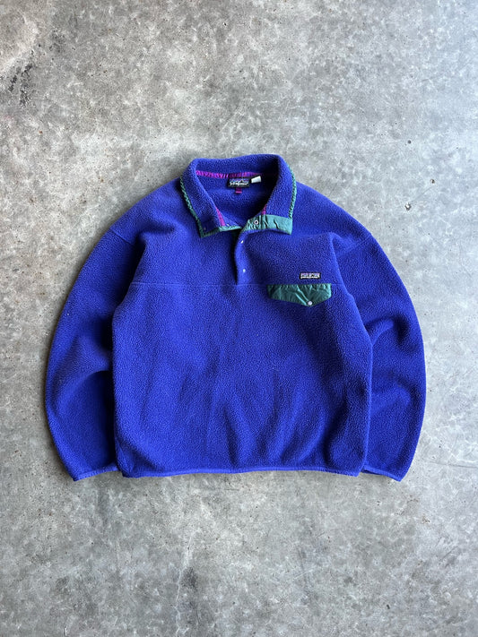 Vintage Blue Patagonia T-Snap Fleece - L