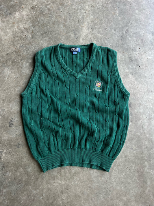 Vintage Green Cadillac Sweater Vest - XL