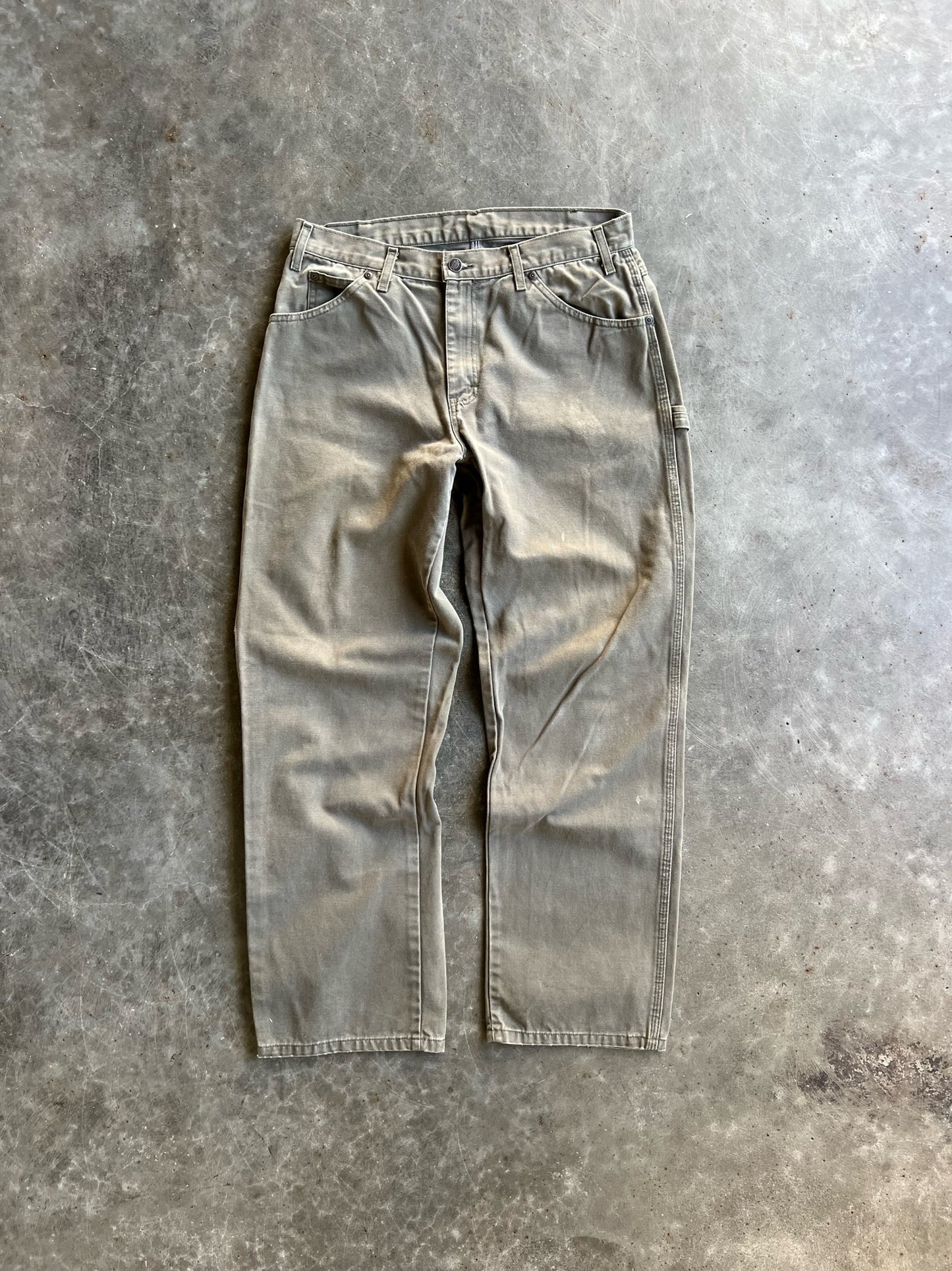 Vintage Army Green Dickies Carpenter Pants - 32