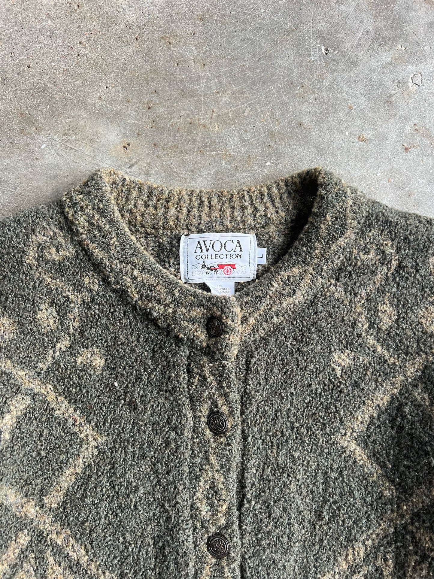 Vintage Green Avoca Sweater - L