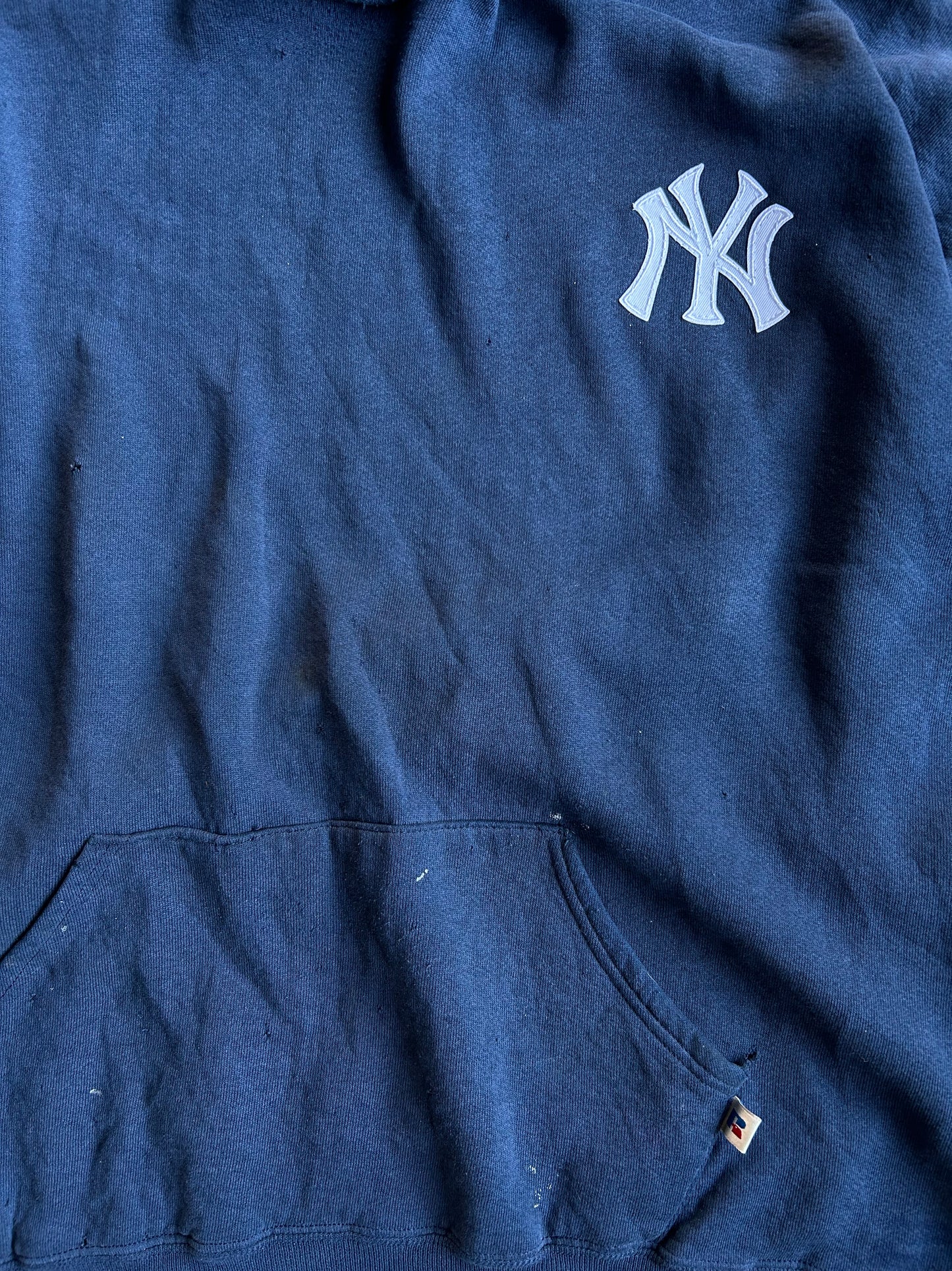 Vintage New York Yankees Distressed Hoodie - XL