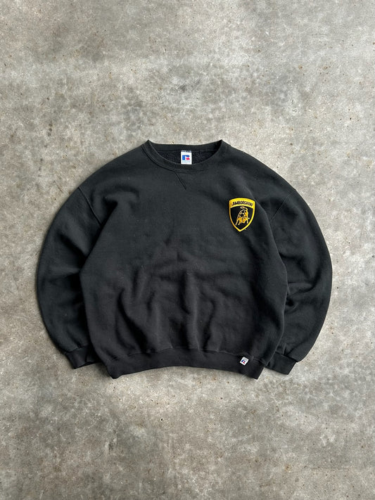 Vintage Black Lamborghini Crew - XL