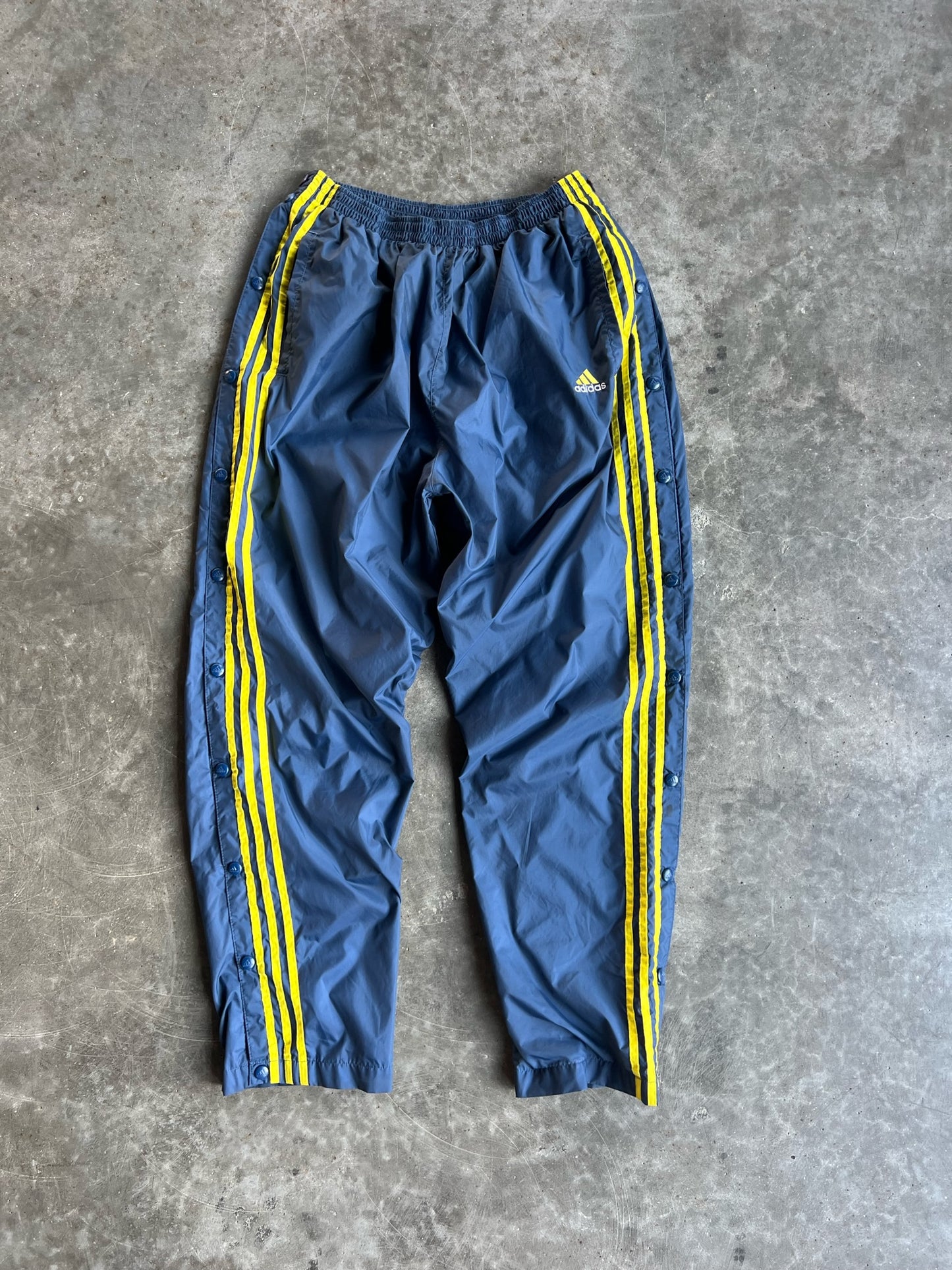 Vintage Blue Striped Adidas Track Pants - L