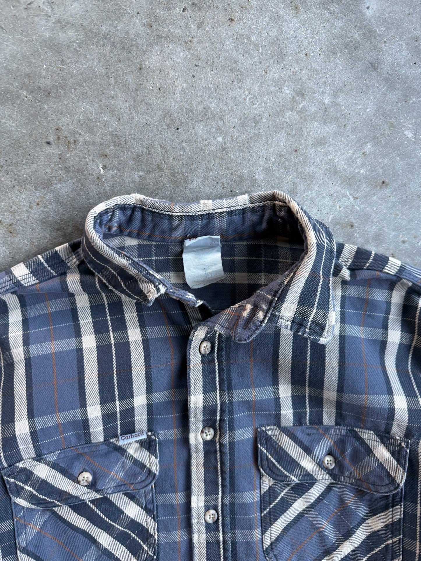 Vintage Carhartt Blue Plaid Flannel - XL