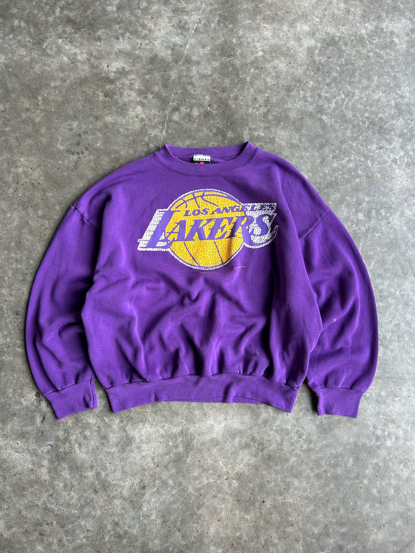 Vintage Purple LA Lakers Crew - XL