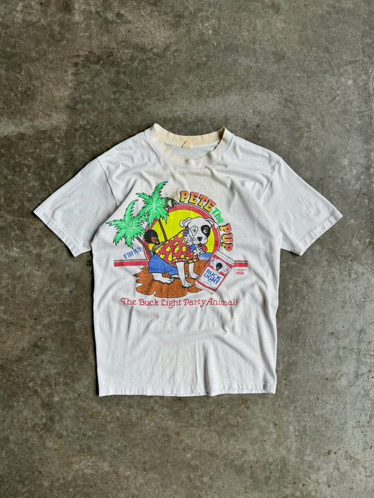 Vintage ‘87 Pete The Pup Buck Light Shirt - L
