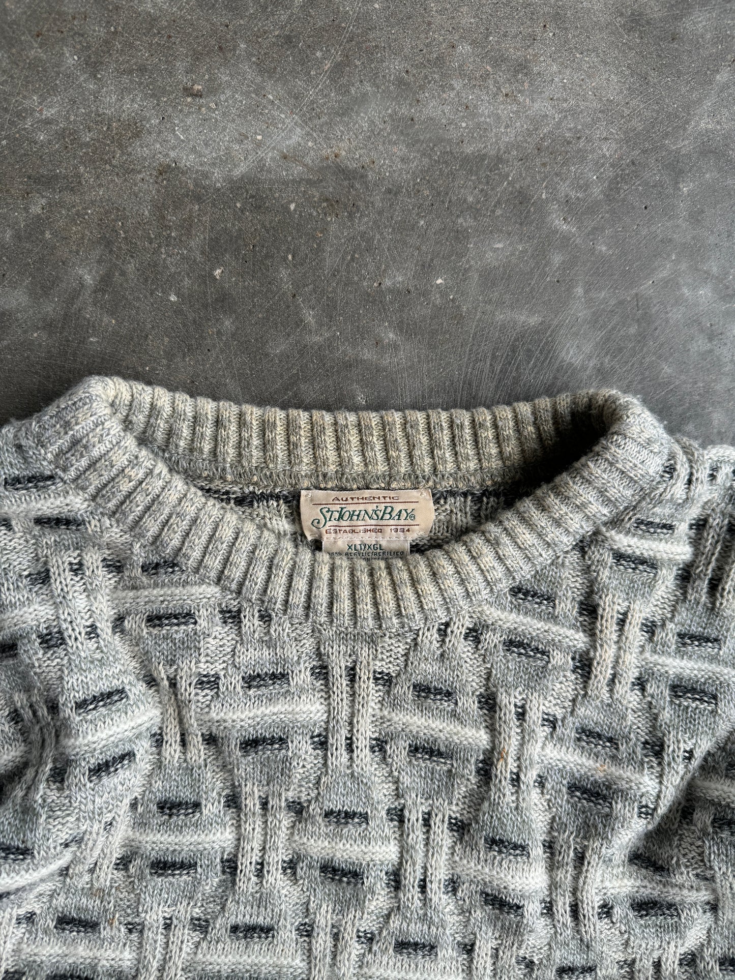 Vintage St John Bay Texture Sweater - M