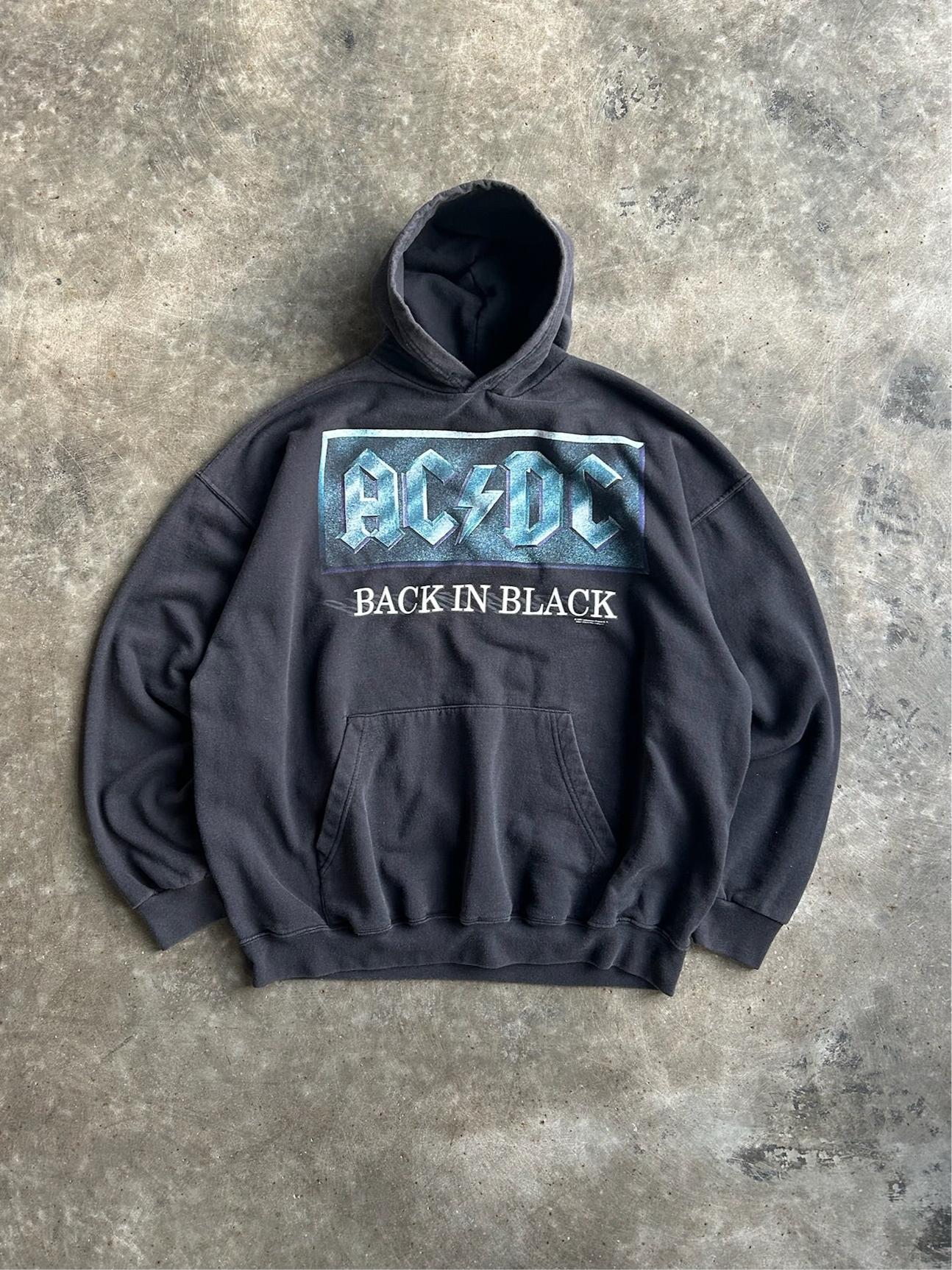 Vintage Black ACDC Hoodie - XL