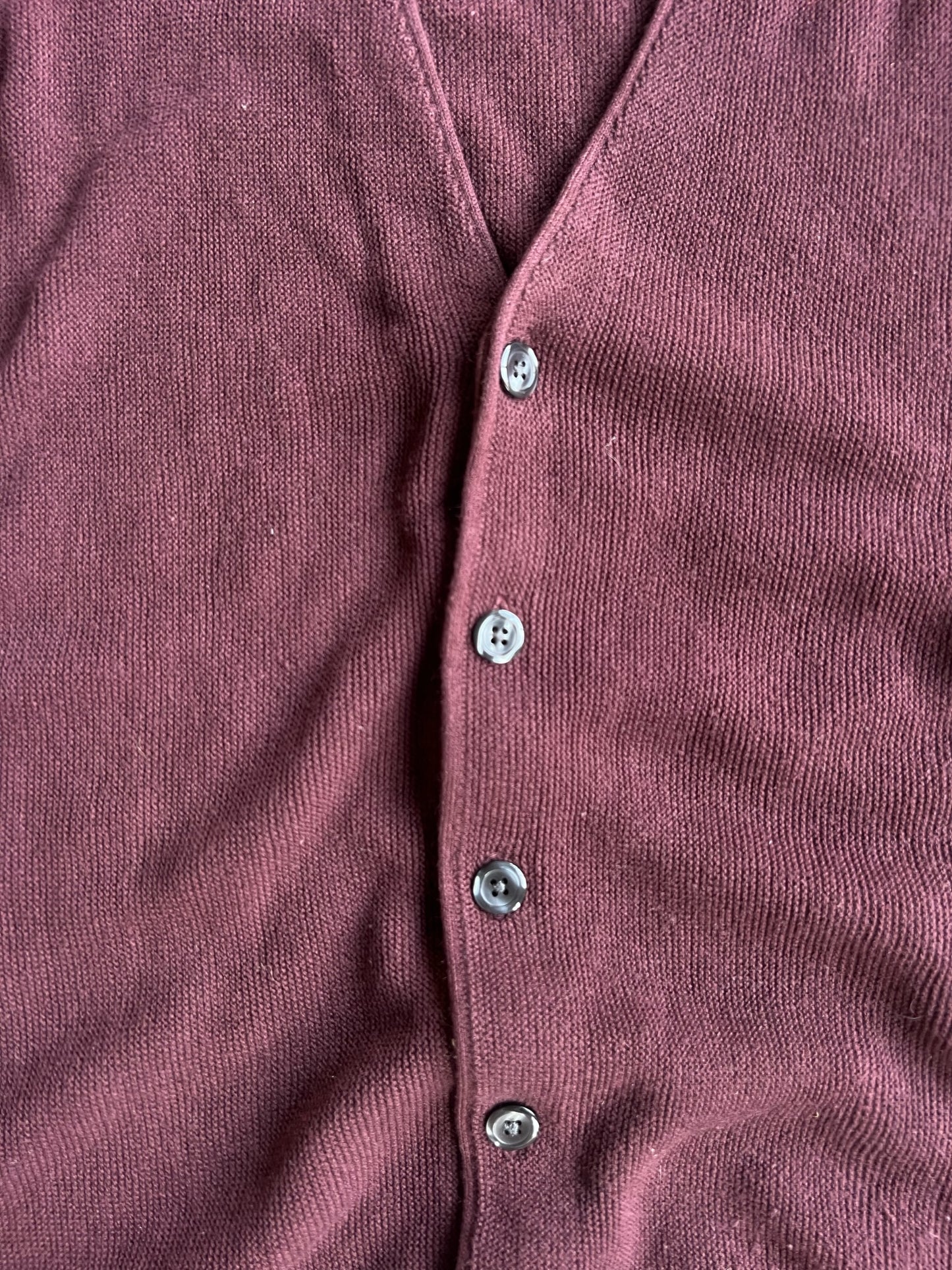 Vintage Burgundy Button Down Cardigan - XL