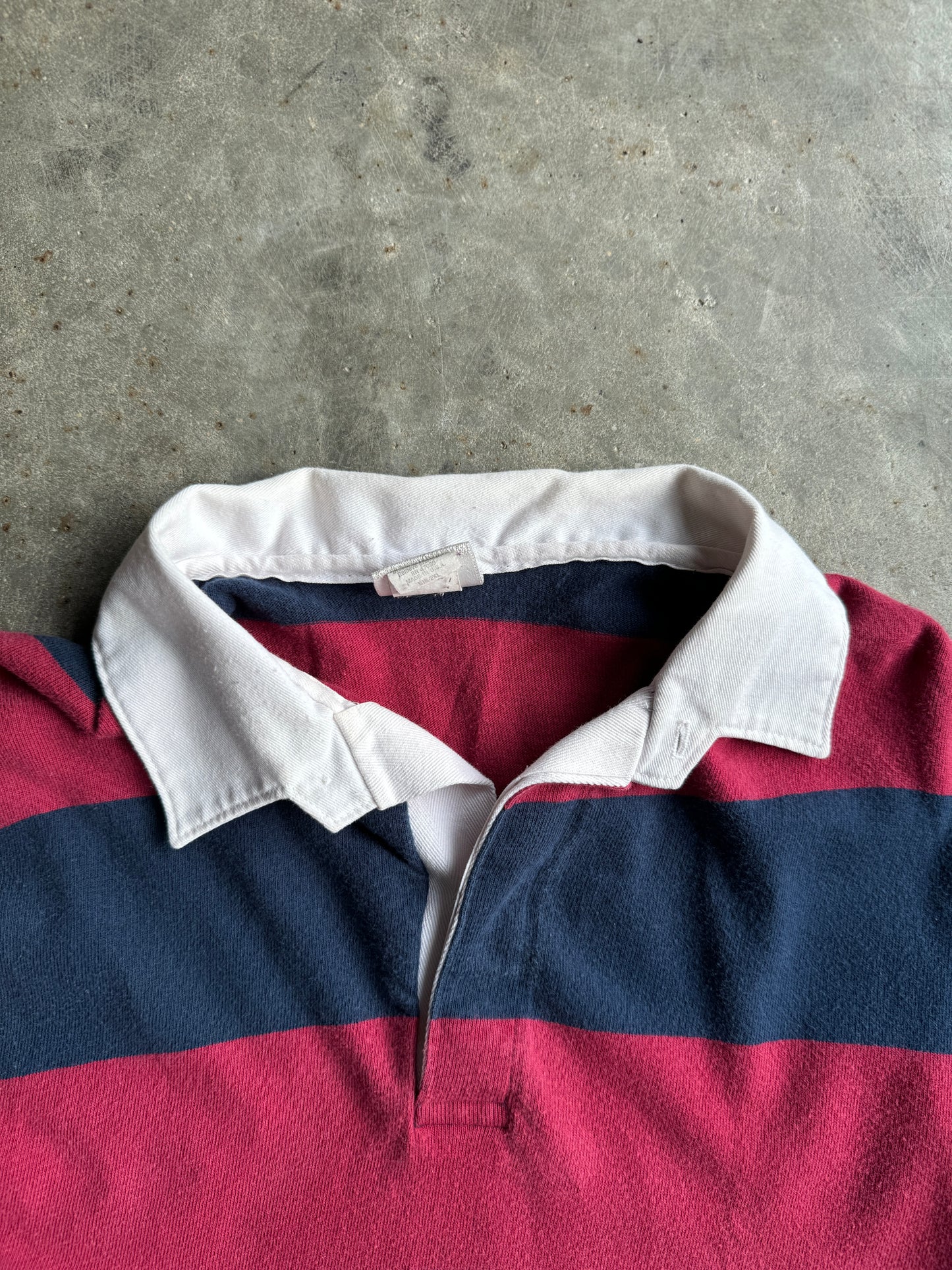 Vintage Ash Creek Trading Striped Rugby Shirt - L