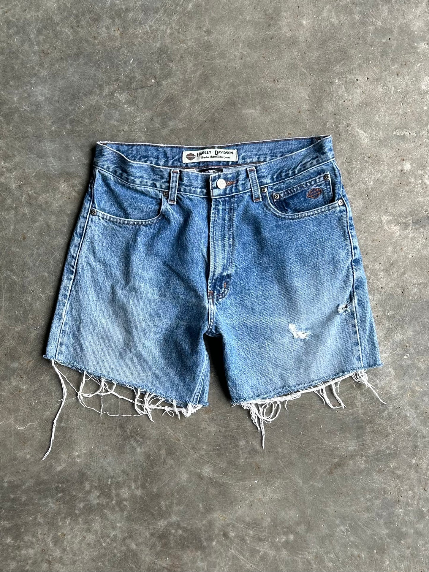 Vintage Harley Davidson Denim Shorts - 29