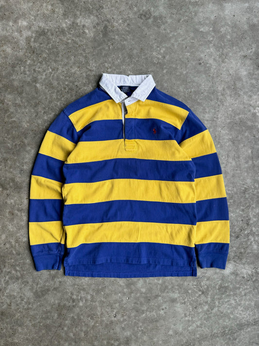 Vintage Blue Polo Rugby Shirt - L