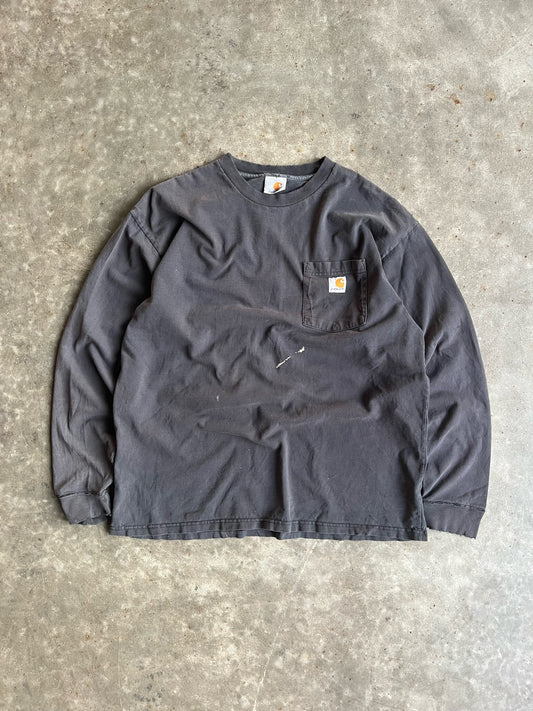 Navy Carhartt Long Sleeve Shirt - XL