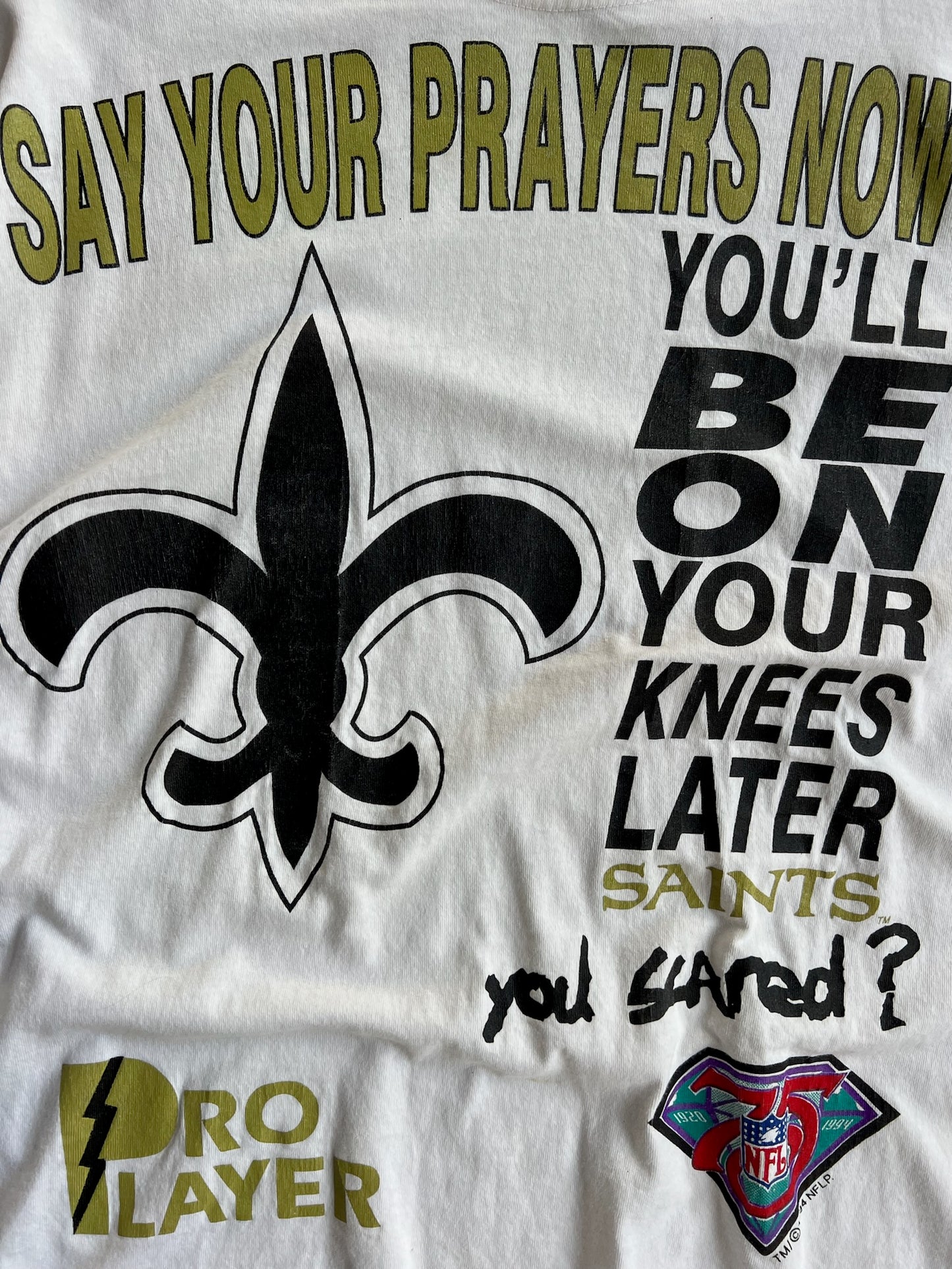 Vintage White 1994 Saints Pro Player Shirt - XL