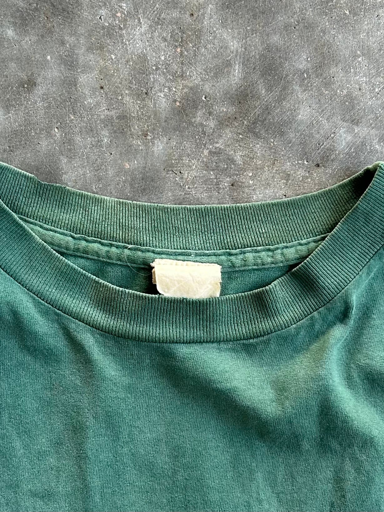 Vintage Green Nike Spellout Tee - XL