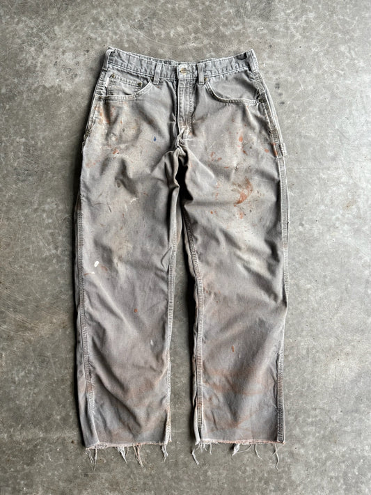 Vintage Green Painted Carhartt Carpenter Pants - 32