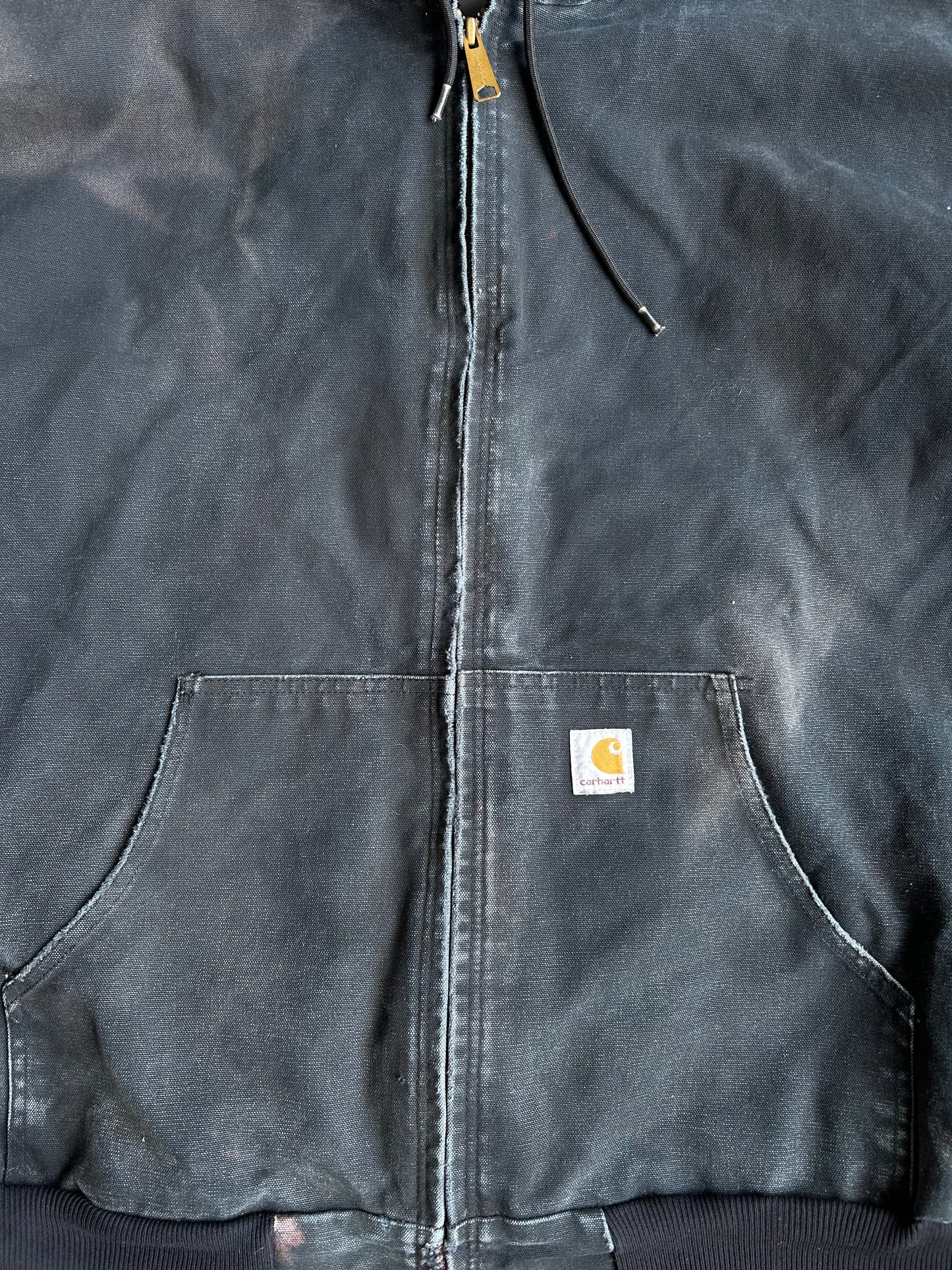 Vintage Black Hooded Carhartt Jacket - XXXL