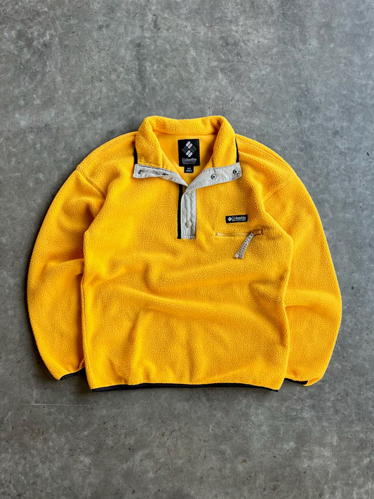 Vintage Yellow Fleece Columbia T Snap - M