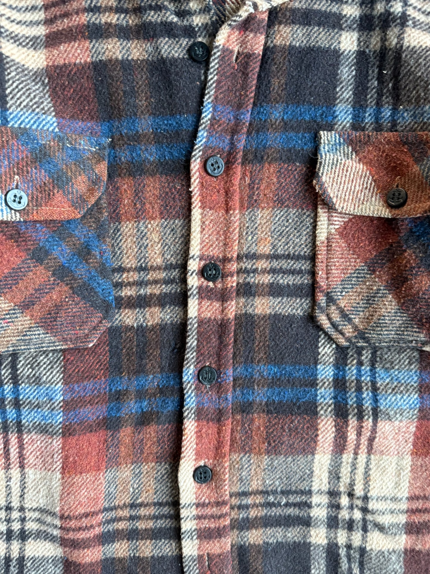 Vintage Town Trail Brown/Blue/Red Flannel - M