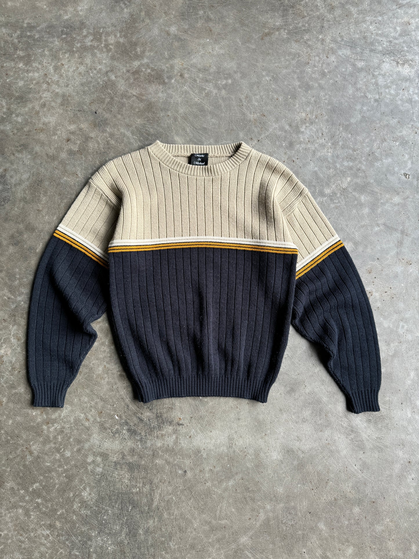 Vintage Marks & Michael Navy Knit Sweater - L