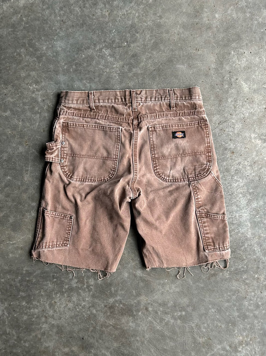 Vintage Brown Dickies Carpenter Denim Shorts - 32