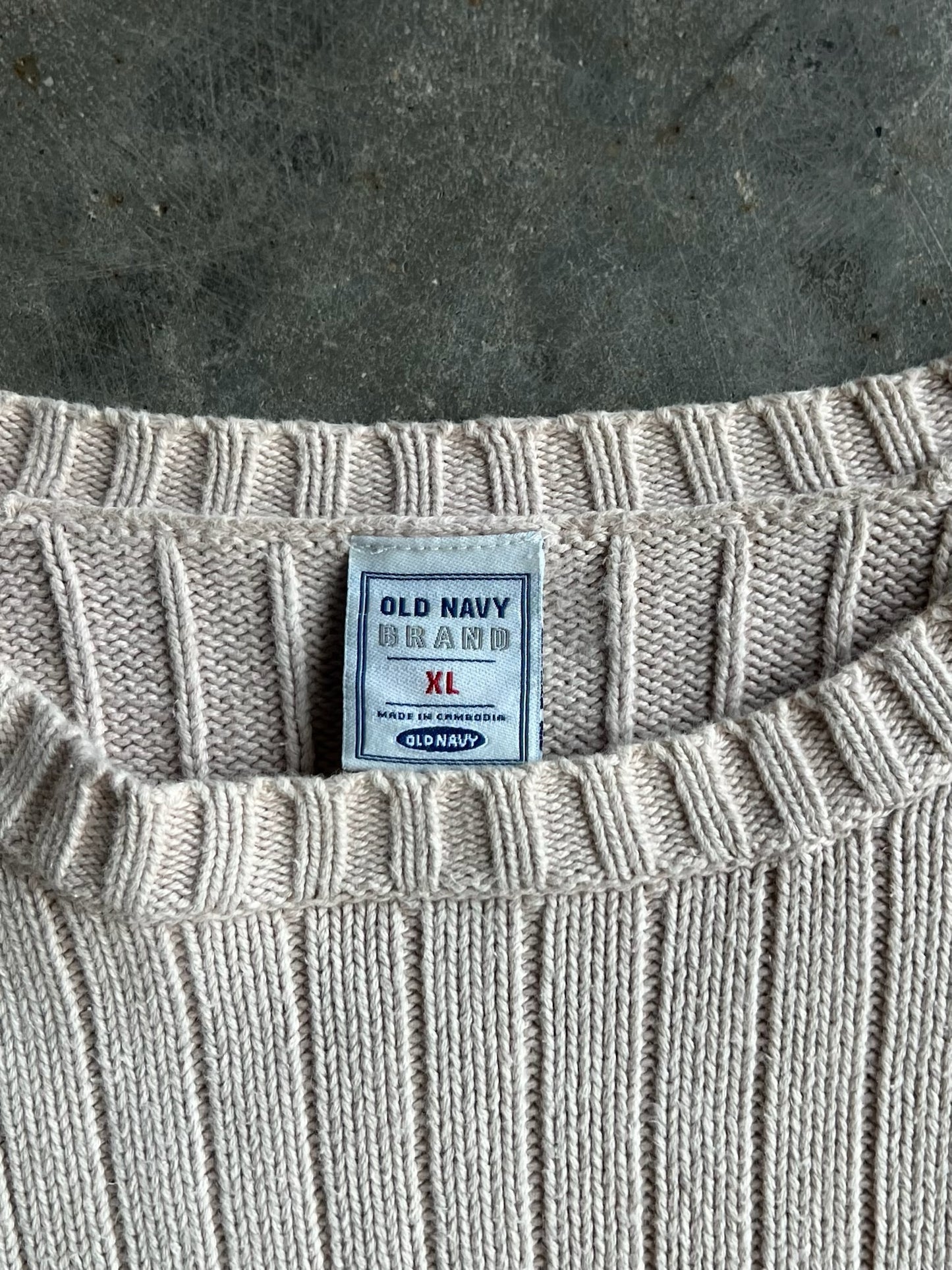 Vintage Cream Old Navy Sweater - XL