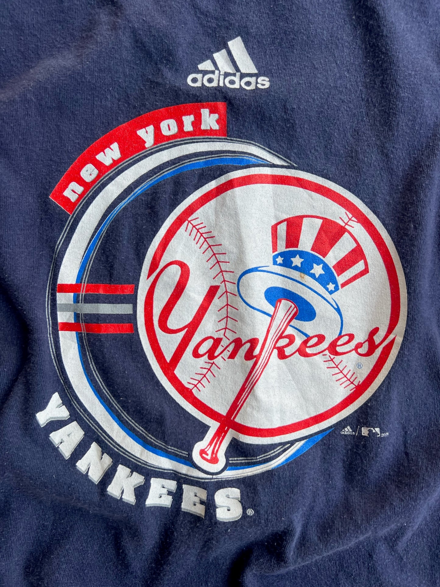 Vintage Navy Adidas Yankees Shirt - L