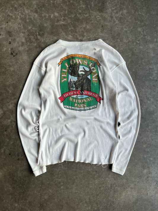 Vintage White Yellowstone Long sleeve Shirt - S