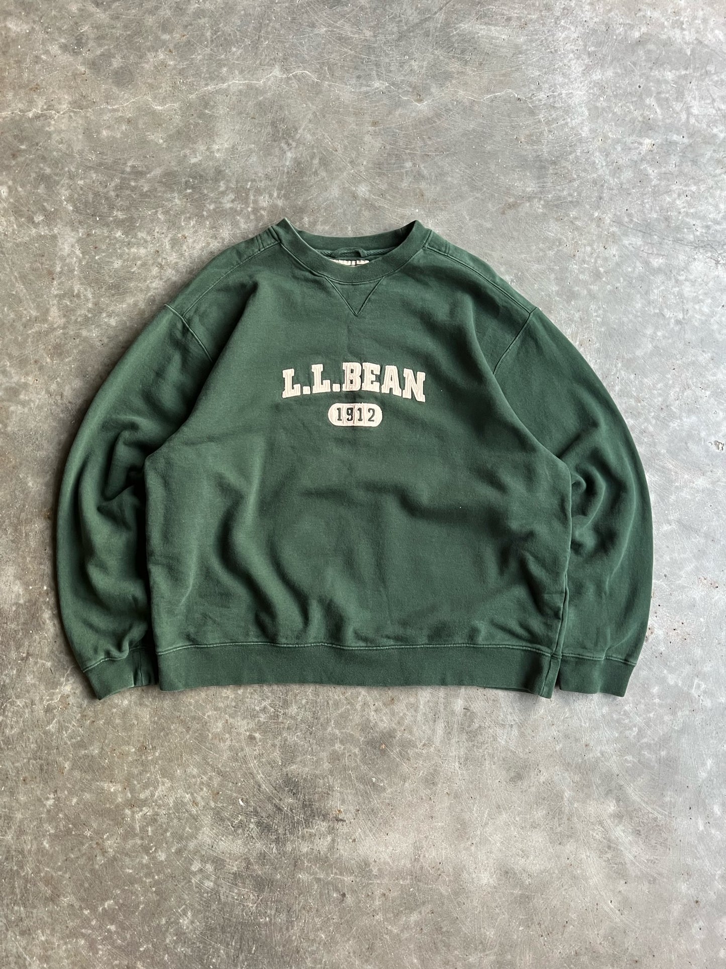 Vintage Green LL. Bean Crew - XL